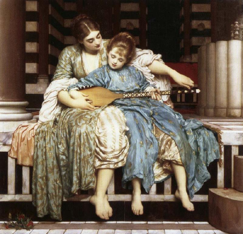Lord Frederic Leighton The Muisc Lesson oil painting image